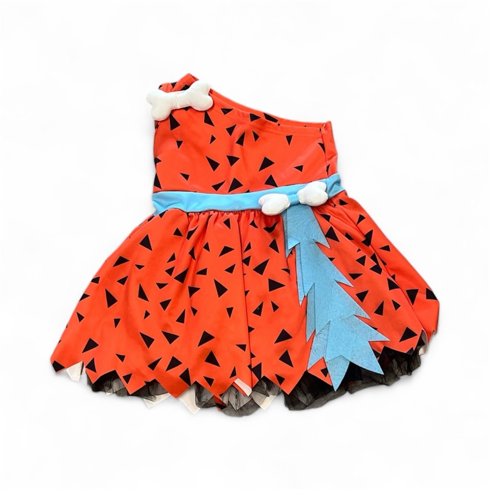 Flintstones Pebbles-style cave girl costume dress